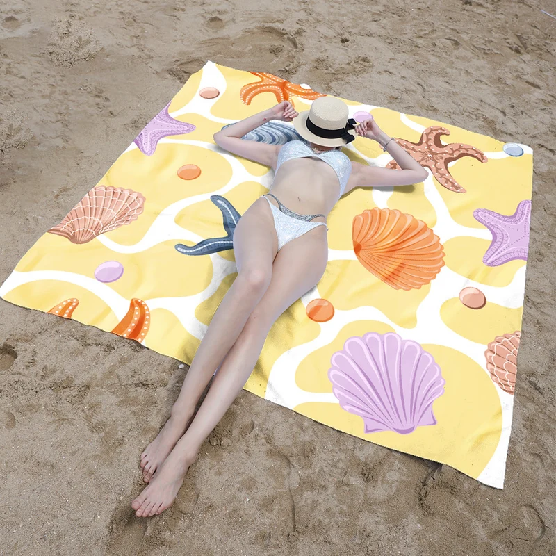 Stranddecke mit farbenfrohem Schildkrötenmuster Skanto
