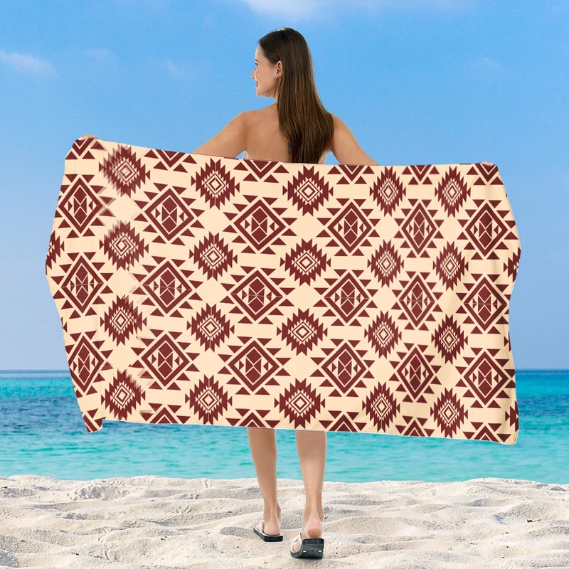 Stranddecke mit exklusivem geometrischem Tribal-Design Skanto