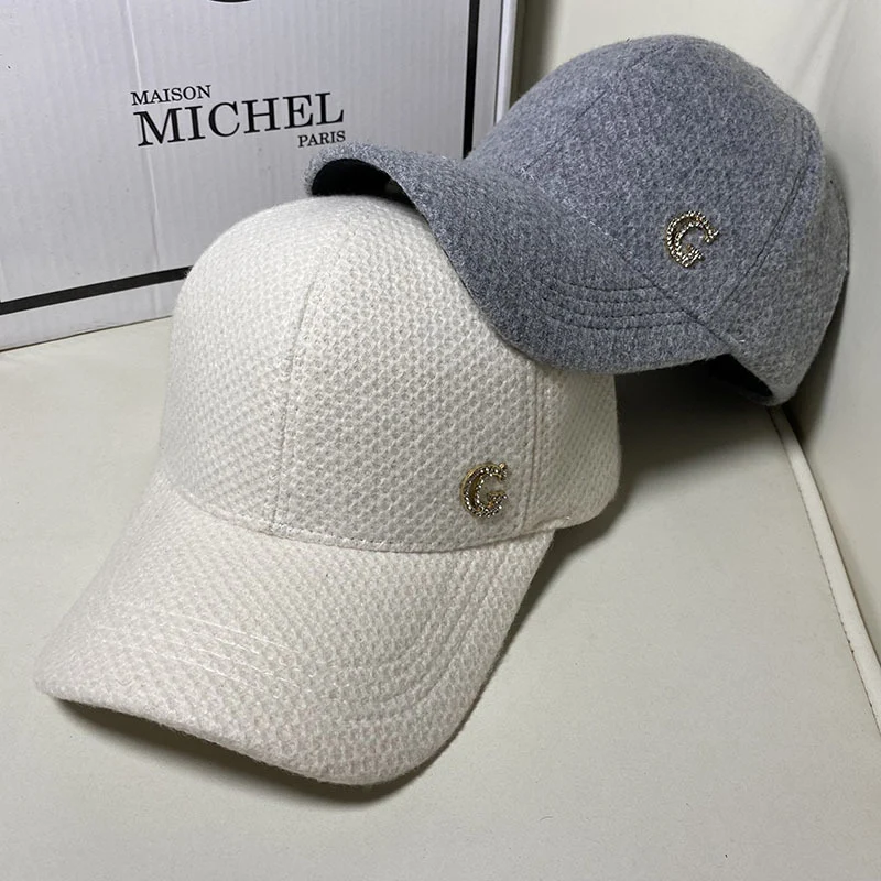 Damen Elegante Baseball Cap aus Wollmischung Skanto