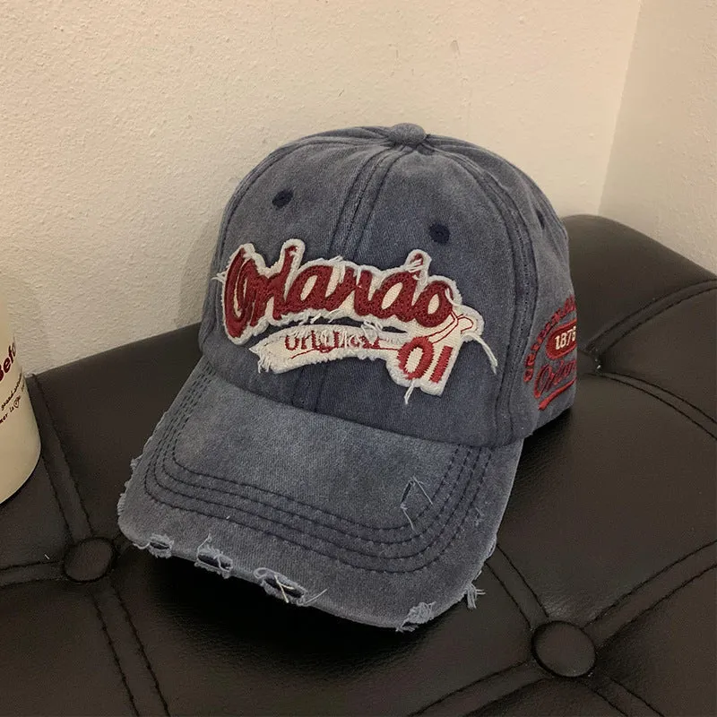 Damen Baseball Cap im Used-Look mit Vintage-Stickerei Skanto