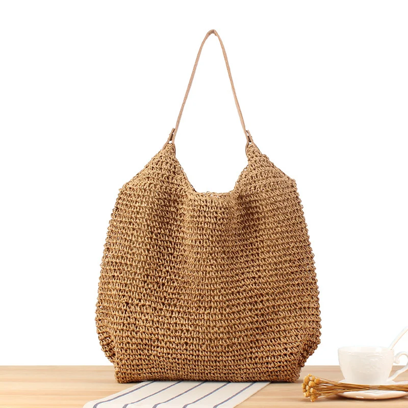 Umhängetasche aus nachhaltigem Kunst-Rattan mit robusten Trageriemen Skanto