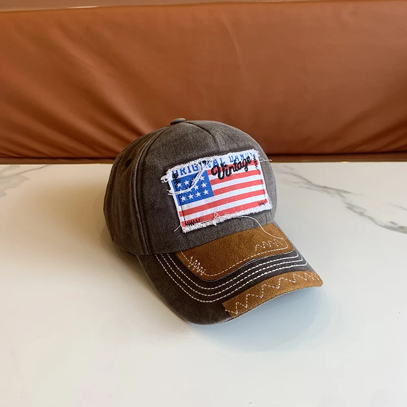 Damen Vintage-inspirierte Distressed Baseballkappe Skanto