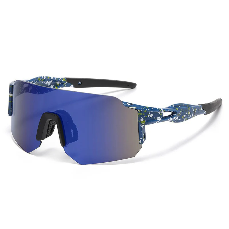 Unisex Skanto Wrap-Sportsonnenbrille mit verspiegeltem Monoscheiben-Visier und flexiblem Kunststoffrahmen