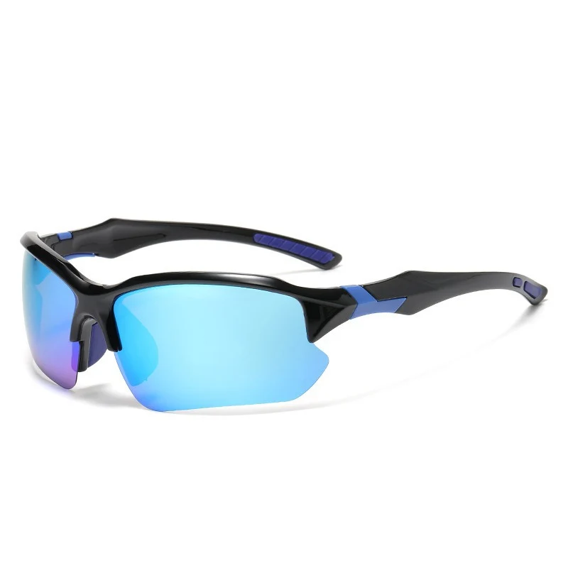 Unisex Sportliche Performance-Sonnenbrille mit Halbrand, polarisiertem UV-Schutz, rutschfesten Nasenpads Skanto