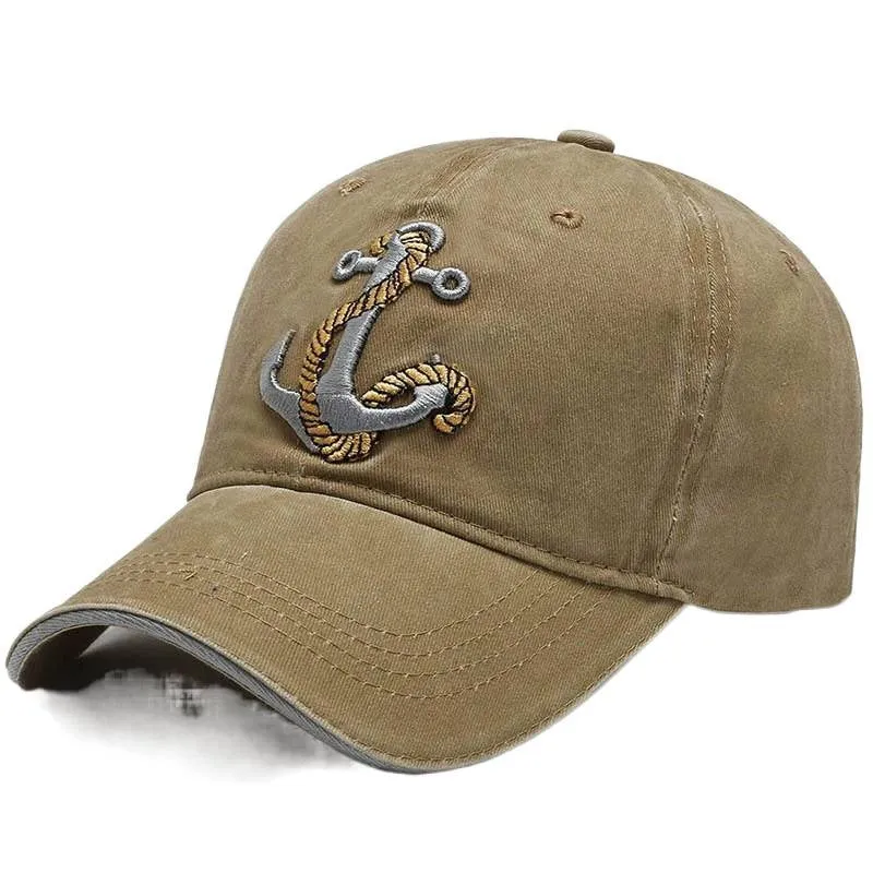 Herren Baumwollkappe mit Marine-Stickerei Skanto