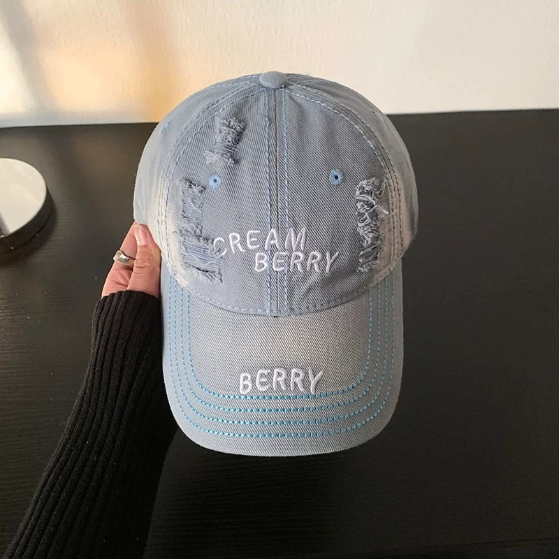 Damen Baseball Cap aus Denim im Used-Look Skanto