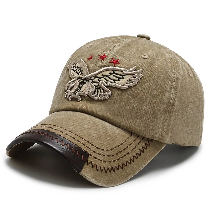 Herren Distressed Bestickte Baseballkappe Skanto