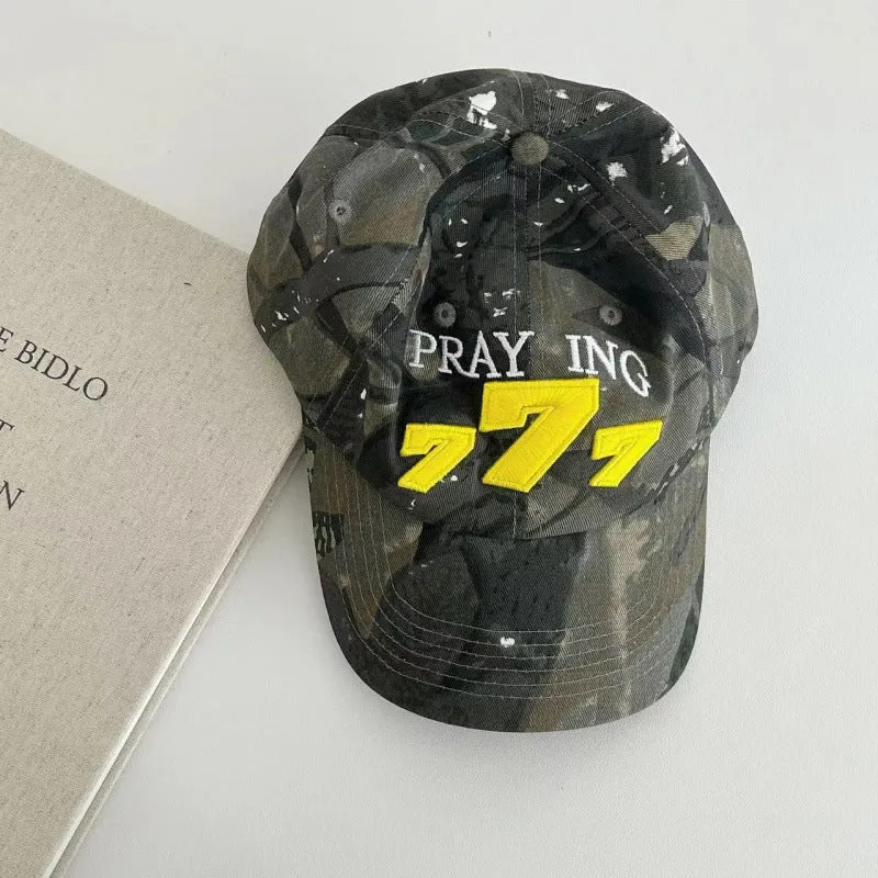 Herren Distressed Camouflage Baseballkappe Skanto