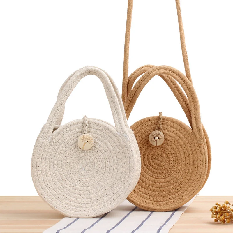 Runde Makramee-Tasche Skanto