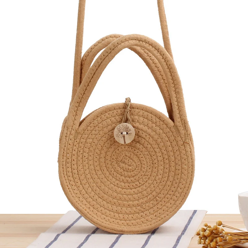 Runde Makramee-Tasche Skanto