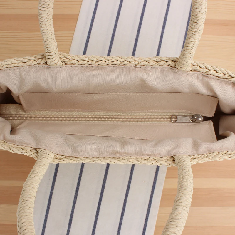 Handtasche aus strapazierfähigem Naturgeflecht Skanto