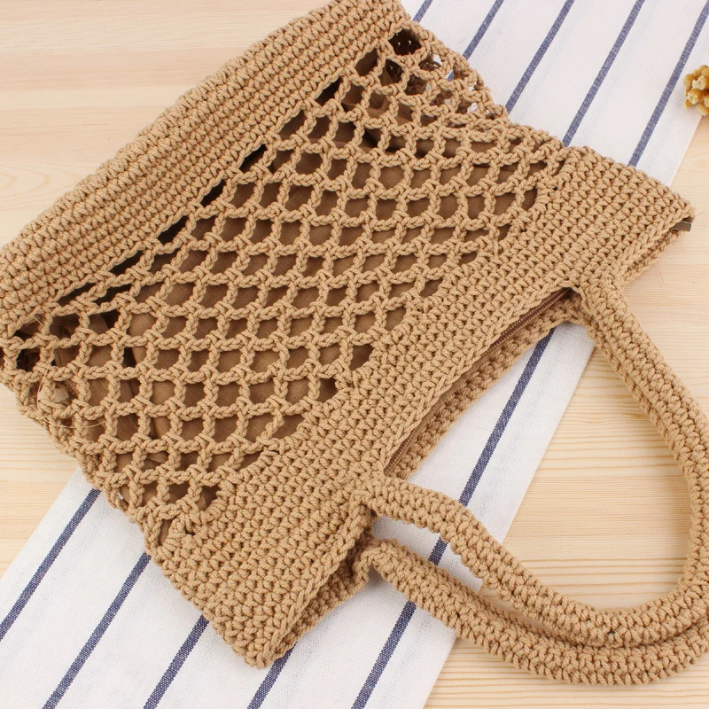 Makramee-Strandtasche mit innovativem Netz-Design Skanto