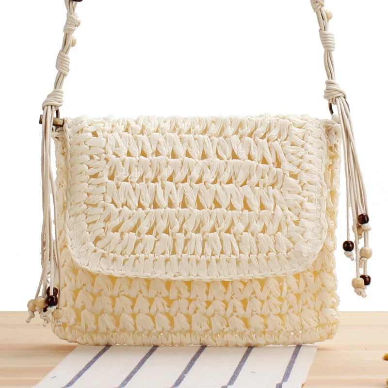 Hochwertige Handtasche aus gewebtem Naturmaterial Skanto
