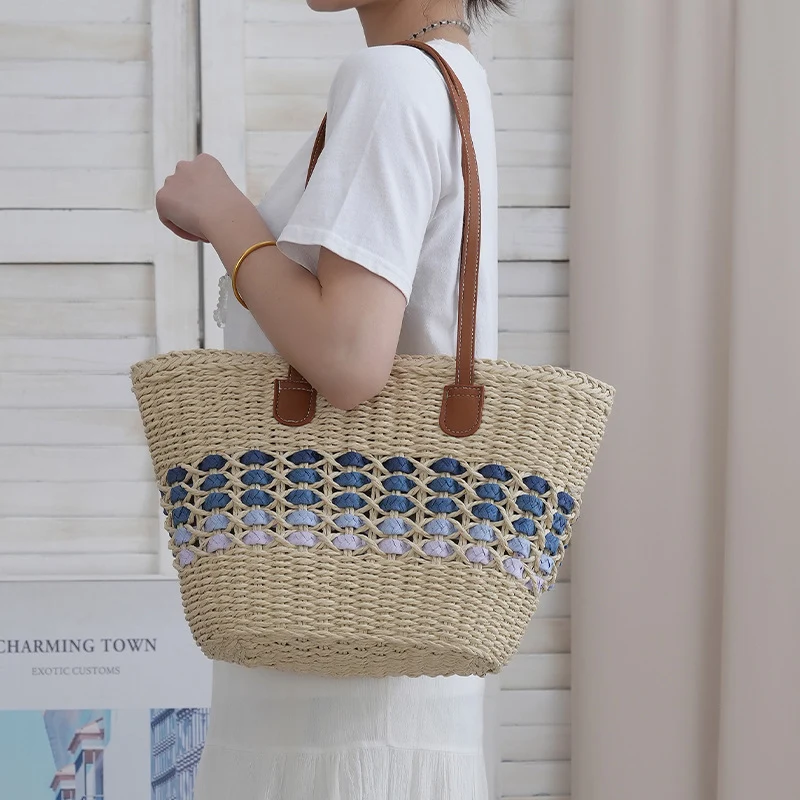 Strohhandtasche Skanto