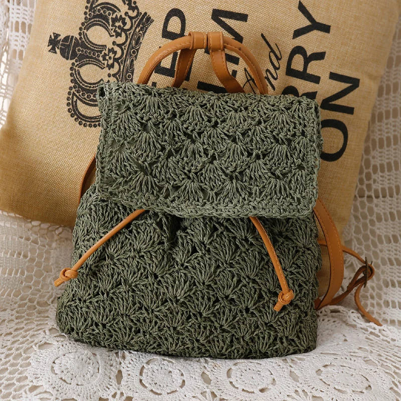 Handgefertigte Rucksacktasche aus feinem Naturmaterial Skanto