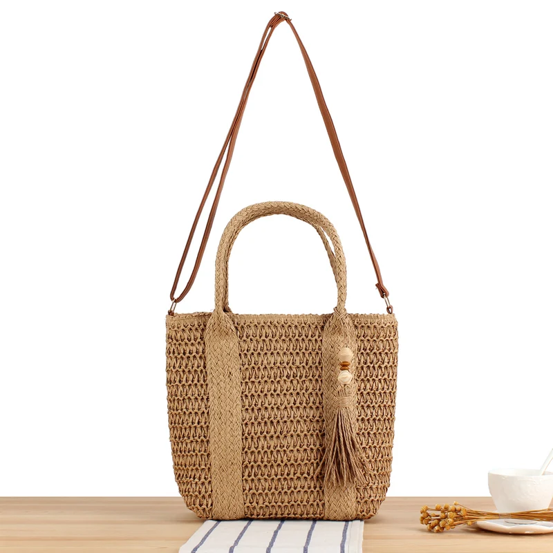 Handtasche mit Flechtdesign und abnehmbarem Schultergurt Skanto