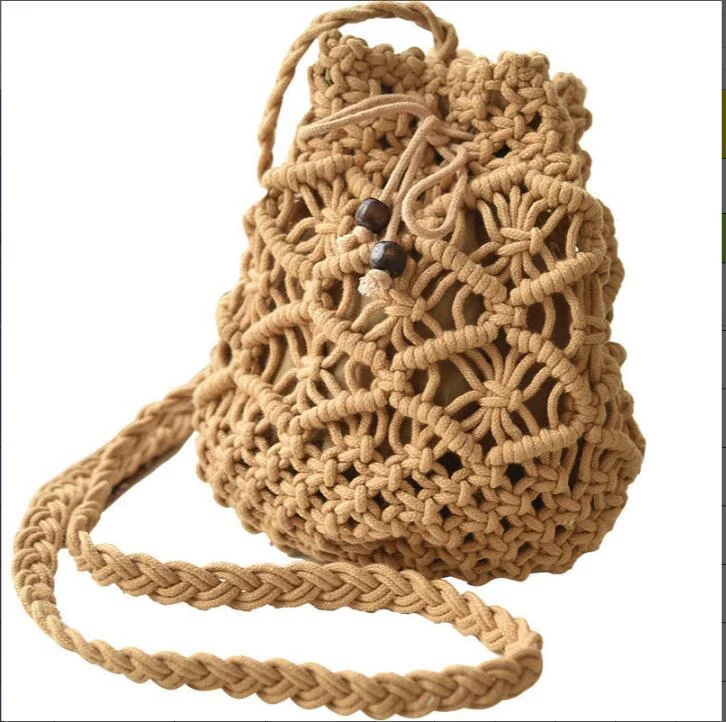 Makramee-Umhängetasche mit Ziermuster Skanto