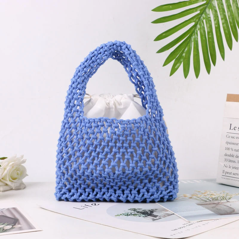 Handgeknüpfte Tote Bag aus Naturbaumwolle Skanto