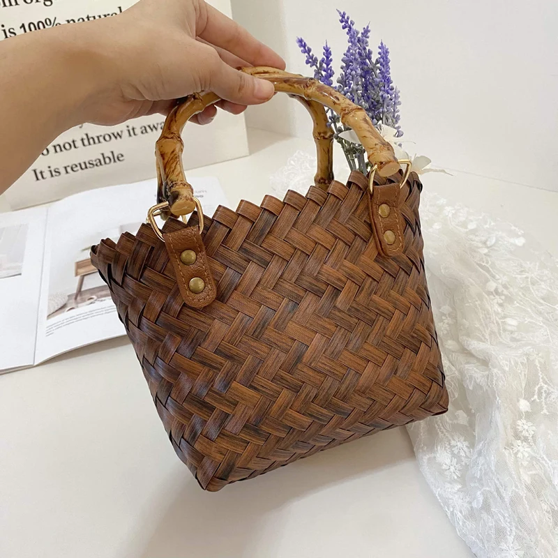 Elegante geflochtene Tragetasche Skanto