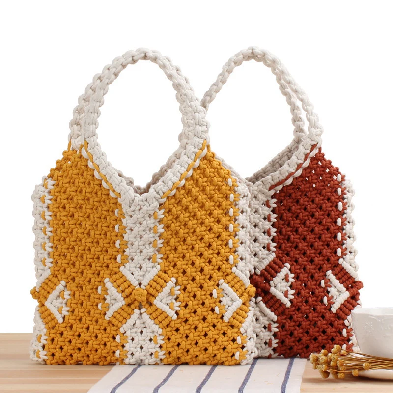Handgefertigte Makramee-Tasche mit elegantem Design Skanto