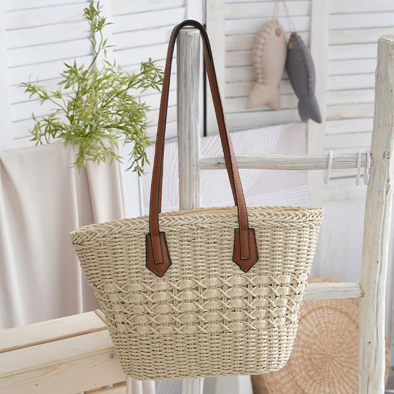 Handgefertigte Tragetasche und Strandtasche aus Naturmaterialien Skanto