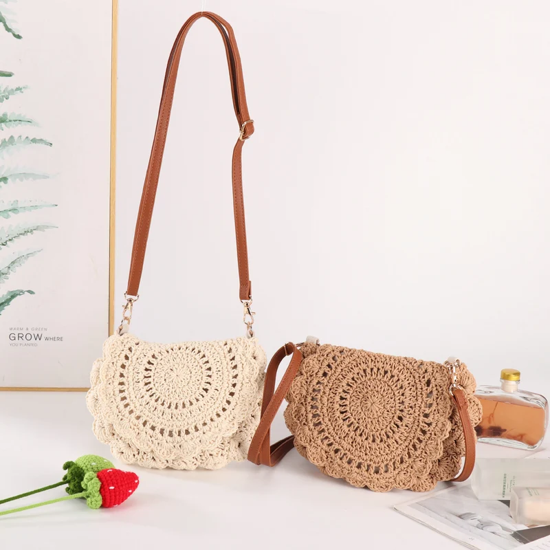 Gehäkelte Tasche mit verspieltem Textur-Design Skanto