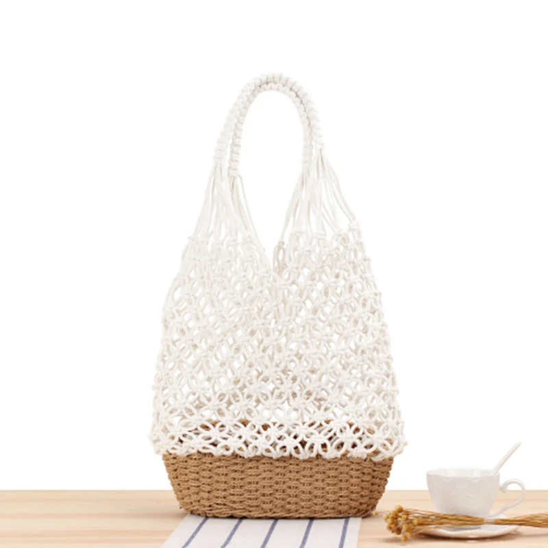 Designer-Umhängetasche aus geflochtenem Raffia Skanto