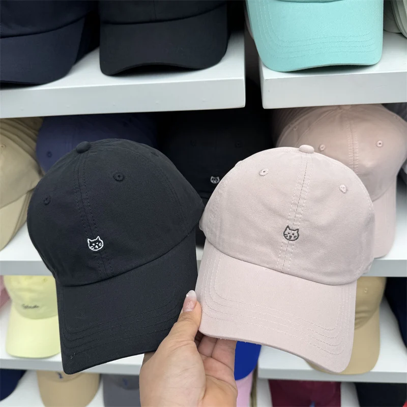 Damen Baseball-Cap aus Baumwolle mit Katzen-Stickerei Skanto