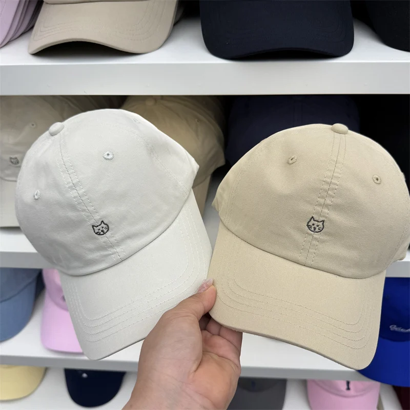 Damen Baseball-Cap aus Baumwolle mit Katzen-Stickerei Skanto