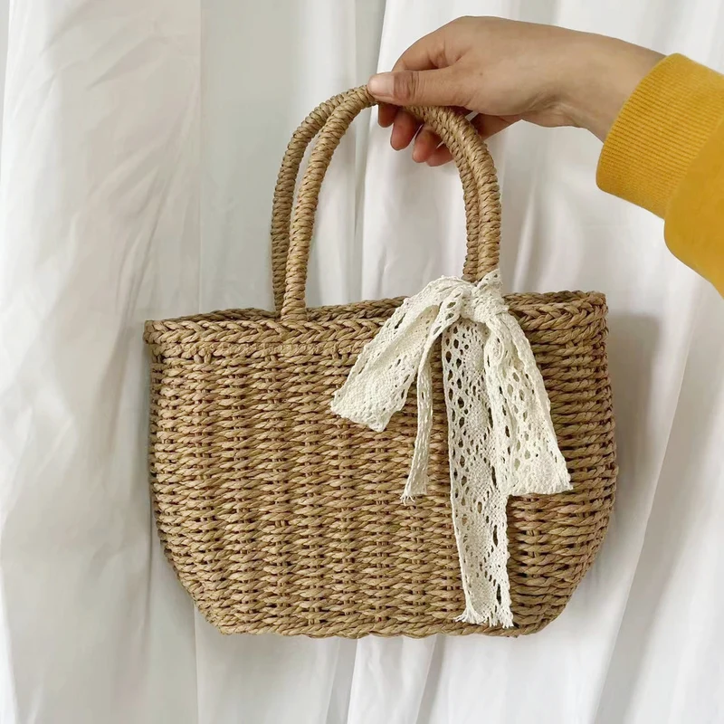 Handgemachte Strohhandtasche Skanto