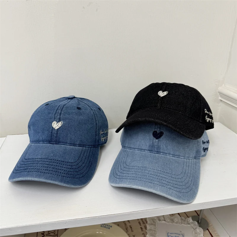 Damen Baseball-Cap aus Denim mit Stickerei Skanto
