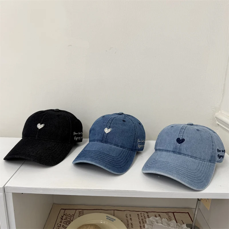 Damen Baseball-Cap aus Denim mit Stickerei Skanto