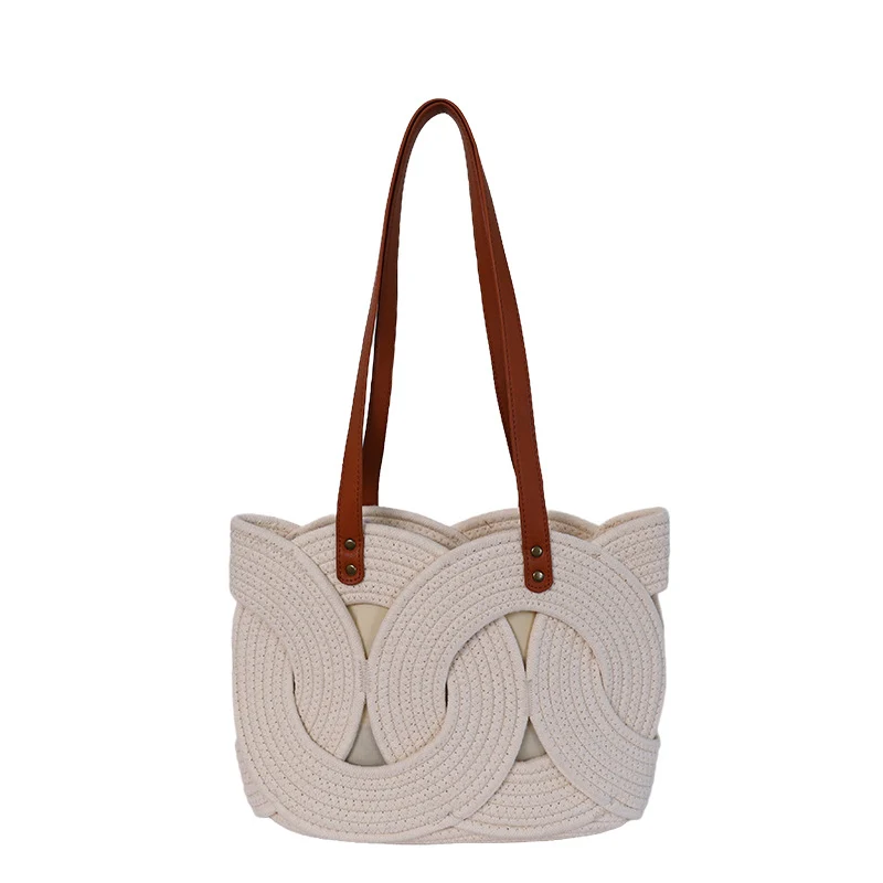 Designer-Tote Bag mit dekorativem Flechtmuster Skanto