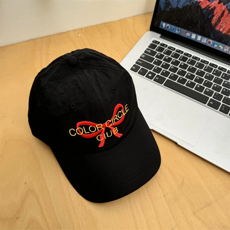 Damen bestickte Baseball Cap mit Schleifen-Detail Skanto