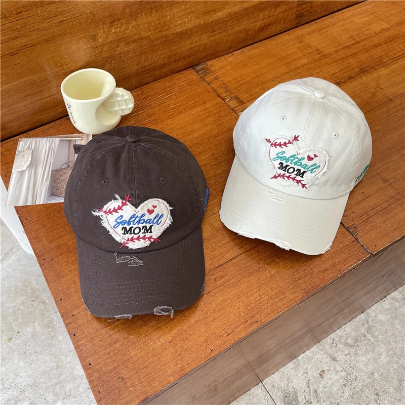 Damen Baseball Cap mit Softball Mom Patch im Used-Look Skanto