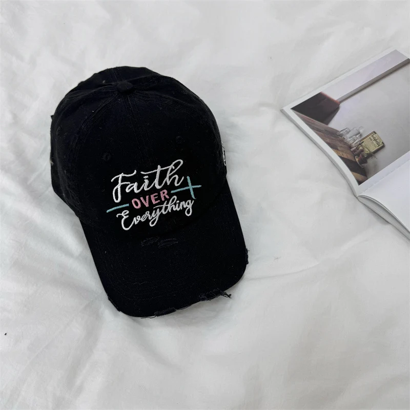 Damen bestickte Baseball Cap im Used-Look Skanto