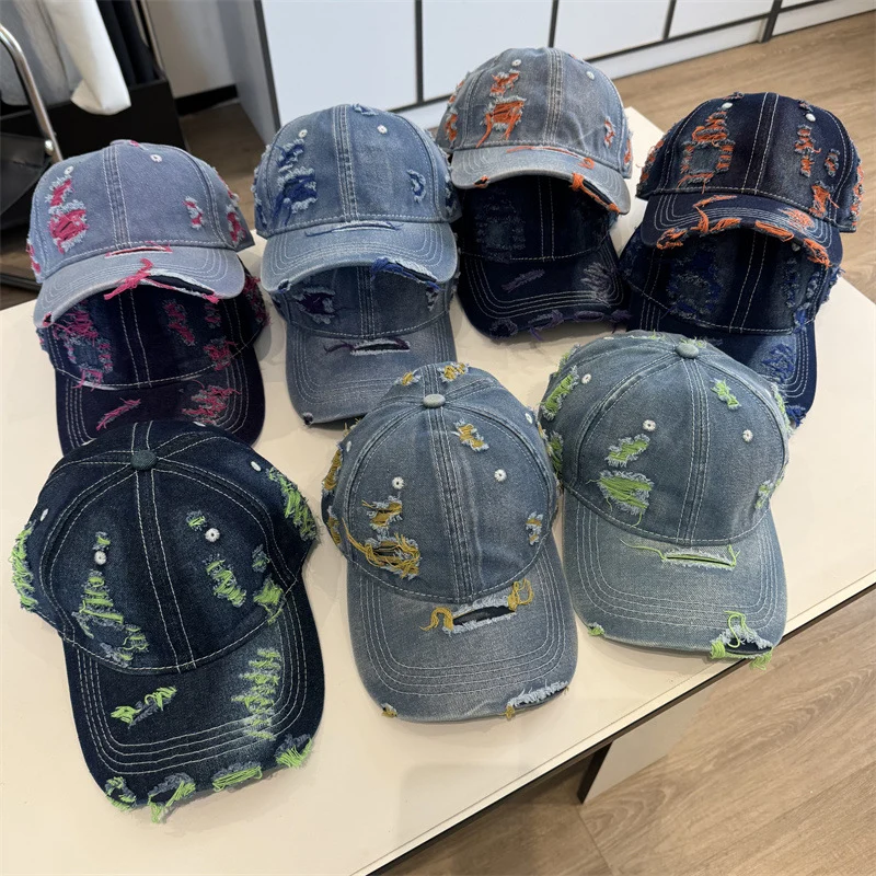 Damen Baseball Cap aus Denim im Used-Look Skanto