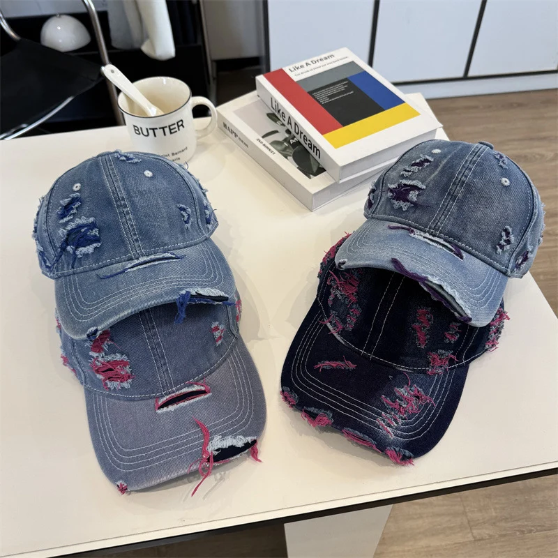 Damen Baseball Cap aus Denim im Used-Look Skanto