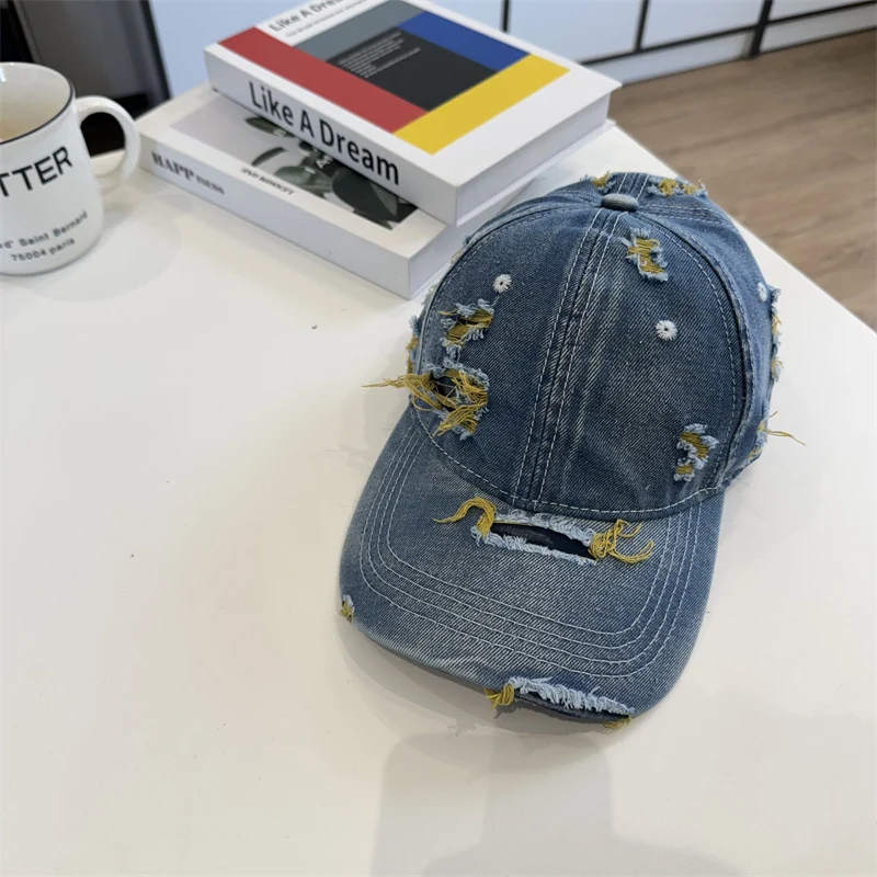 Damen Baseball Cap aus Denim im Used-Look Skanto