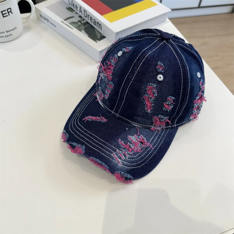 Damen Baseball Cap aus Denim im Used-Look Skanto