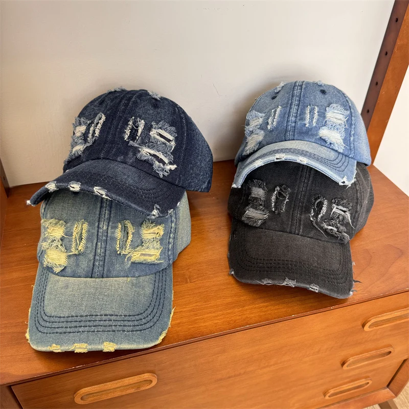 Damen Baseball Cap aus Denim im Used-Look, verstellbar Skanto