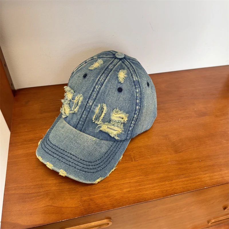Damen Baseball Cap aus Denim im Used-Look, verstellbar Skanto