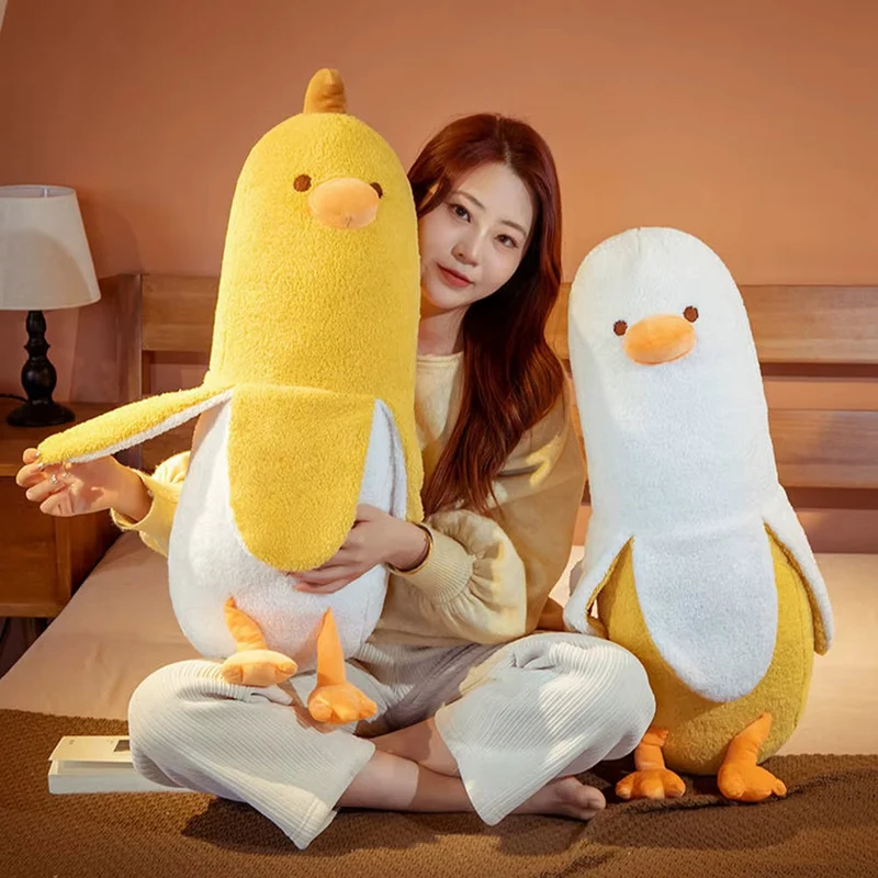 Skanto | Bananen-Ente Plüschtier Kissen