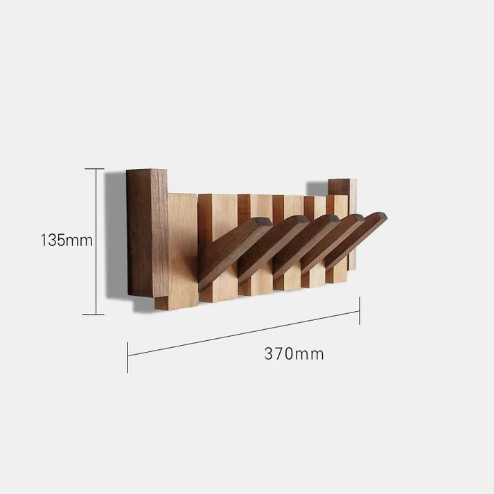 HarmonyCoat Piano Holzgarderobe – Dekorative Haken für Flur und Wohnzimmer | Skanto