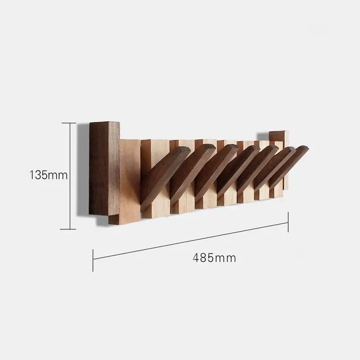 HarmonyCoat Piano Holzgarderobe – Dekorative Haken für Flur und Wohnzimmer | Skanto