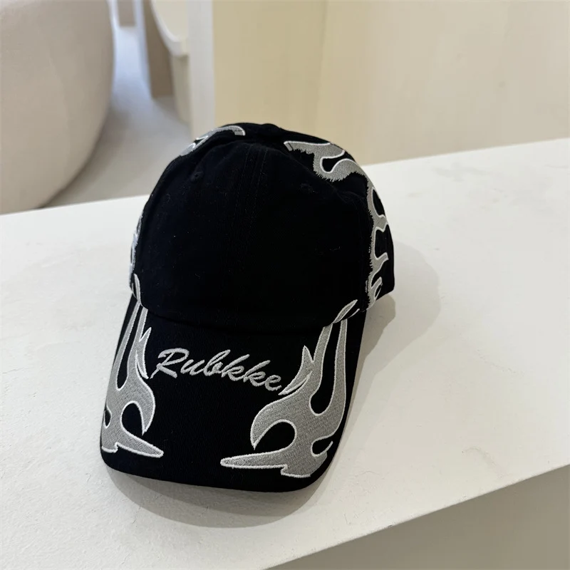 Herren-Baseballkappe mit grafischer Flammenstickerei Skanto