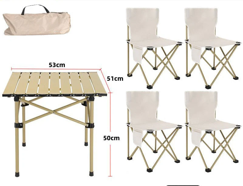 Tragbares Campingtisch- und Stuhlset Skanto