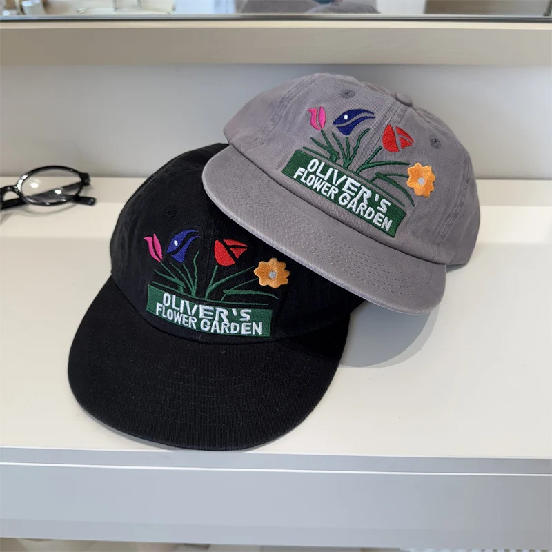 Bestickte Herren-Kappe mit Blumenmuster Skanto