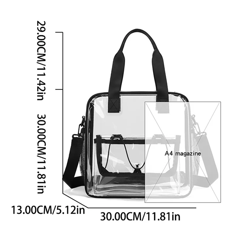 Transparente Multifunktions-Handtasche Skanto