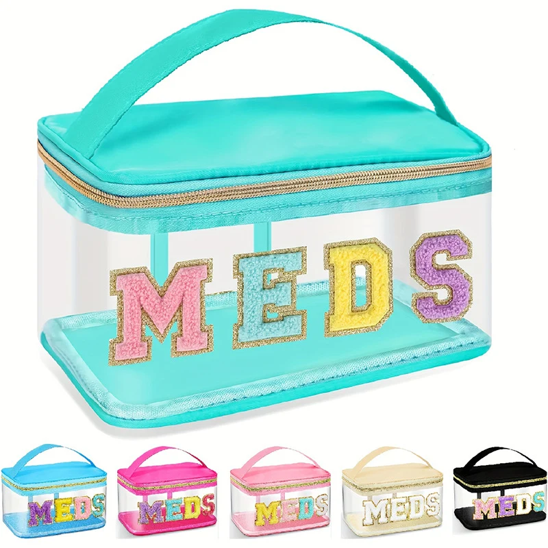 Transparente Kosmetiktasche mit Glitzerdetails Skanto